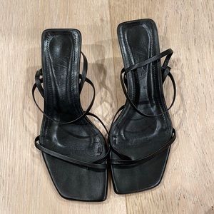 Zara black strappy heels